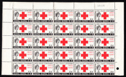 HONG KONG — SCOTT 219 (SG 212) — 1963 10¢ RED CROSS — BLK/25 — MNH — SCV $112.50 - Nuovi