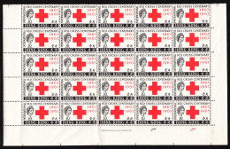 HONG KONG — SCOTT 219 (SG 212) — 1963 10¢ RED CROSS — BLK/25 — MNH — SCV $112.50 - Unused Stamps