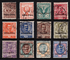 ERITREA — SCOTT 19//33 — 1903-25 VALUES — USED — SCV $255.65 - Eritrée