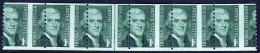 USA — SCOTT 1299 — 1¢ JEFFERSON COIL — LINE STRIP OF 6 - Variétés, Erreurs & Curiosités