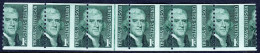 USA — SCOTT 1299 — 1¢ JEFFERSON COIL — LINE STRIP OF 6 - Errors, Freaks & Oddities (EFOs)