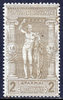GREECE — SCOTT 126 — 1896 2d STATUE OF HERMES — MH — SCV $325 - Ungebraucht