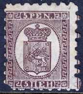 FINLAND — SCOTT 12b — 1873 5p COAT OF ARMS ROULETTE TYPE I — MH — SCV $300 - Neufs