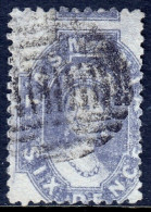 TASMANIA — SCOTT 32c (SG 75) — 1865-71 6d QV CHALON VIOLET P12 — USED — SCV $40 - Gebruikt