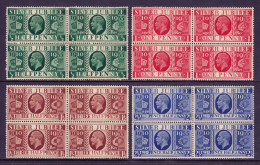 GREAT BRITAIN — SCOTT 226-229 — 1935 JUBILEE SET — BLOCKS/4 — MNH/MH — SCV $36 - Neufs