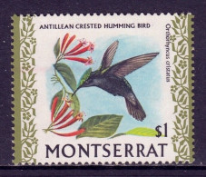 MONTSERRAT — SG 252aw — 1970 $1 HUMMINGBIRD, INVERTED WMK. — MNH — SG £32 - Montserrat