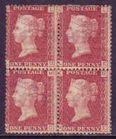 GREAT BRITAIN — SCOTT 33 (SG 44) — 1864 1d RED PLATE 208 — MH BLK/4 — SCV $290 - Nuevos