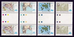 HONG KONG — SCOTT 427-430 — 1984 MAPS SET — MNH GUTTER PAIRS — SCV $35 - Ungebraucht