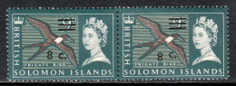 SOLOMON ISLANDS — SCOTT 156, 156b — 1966 8c INVERTED "8" SURCH. — MLH — SCV $40 - Salomonen (...-1978)