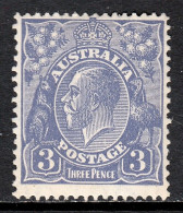 AUSTRALIA — SCOTT 72a (SG 100) — 1928 3d KGV, DIE I, P13½X12½ — MNH — SCV $150 - Gebraucht