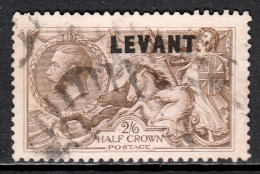 BRITISH LEVANT — SCOTT 54 (SG L24) — 1921 2/6- LEVANT OVPT. — USED — SCV $100 - Levante Britannico