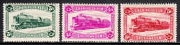 BELGIUM — SCOTT Q181-Q183 — 1934 LOCOMOTIVE RAILWAY SET — MH — SCV $87 - Neufs
