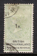 BECHUANALAND — SCOTT 28 (SG 28)— 1888 1/- On 1/- QV SURCHARGE — USED — SCV $100 - 1885-1895 Crown Colony