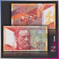 Matej Gabris 22 Francs Louis Pasteur France Paper Private Fantasy Banknote - Ficción & Especímenes