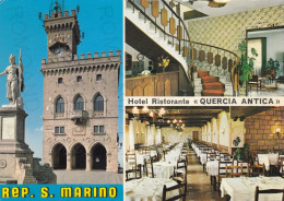 CARTOLINA  REPUBBLICA S.MARINO-HOTEL RISTORANTE "QUERCIA ANTICA"-STORIA,MEMORIA,CULTURA,RELIGIONE,NON VIAGGIATA - San Marino