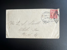 CANAL ZONE 1931 LETTER CRISTOBAL TO ATHOL 27-10-1931 PAQUEBOT - Zona Del Canal