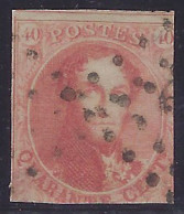 BELGICA 1858/61 - Yvert #12 - VFU - 1849-1865 Medallones (Otros)