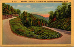 West Virginia Horseshoe Curve On U S Route 50 East Of Grafton And Clarksburg Curteich - Andere & Zonder Classificatie
