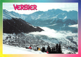 GF-VERBIER-Suisse-Schweiz-Svizzera-Valais-Vue Du Village-Les Grands Combins-GRAND FORMAT-10 X 15 - Other & Unclassified