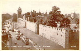 ROYAUME UNIS - Duke Street And Cardiff Castle Cardiff - Carte Postale Ancienne - Autres & Non Classés