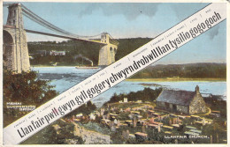 ROYAUME UNI - Menai Suspension Bridge - Carte Postale Ancienne - Autres & Non Classés