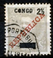 !										■■■■■ds■■ Congo 1911 AF#55 ø Overprint "Congo" 2,5 Réis Thick Bar ERROR (x2752) - Portugees Congo