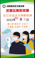 CHINA CHINE 2022 武汉核酸检测卡 Wuhan Nucleic Acid Detection Card 5.4 X 9.0 CM - 11 - Altri & Non Classificati