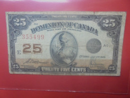 CANADA 25 Cents 1923 Circuler (B.29) - Canada