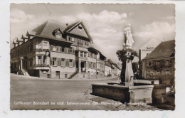 7823 BONNDORF, Gasthaus Zum Kranz, Brunnen, Rathausplatz, 1965 - Bonndorf