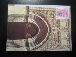 1967 Castillo De Jarandilla Caceres Castle Chateau Maxi Maximum Card SPAIN - Châteaux