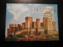 1967 Castillo De Almodovar Cordoba Castle Chateau Maxi Maximum Card SPAIN - Châteaux