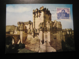 1967 Castillo De Coca Segovia Castle Chateau Maxi Maximum Card SPAIN - Châteaux