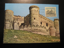 1967 Castillo De Belmonte Cuenca Castle Chateau Maxi Maximum Card SPAIN - Châteaux