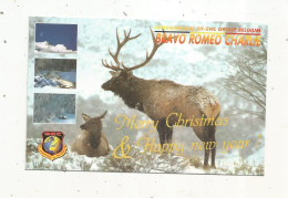 Cp , Carte QSL,  BRAVO ROMEO CHARLIE, International DX - SWL Group Belgium, Biche ,cerf,1997, 2 Scans - Radio Amateur