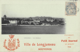 CPA 91 VILLE DE LONGJUMEAU / EXCURSION DU PETIT JOURNAL / 22 JUILLET 1906 / VUE GENERALE - Longjumeau