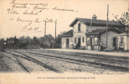 CPA 91 GARE DE BOULLAY LES TROUX DESSERVANT CERNAY LA VILLE / ATTELAGE - Autres & Non Classés