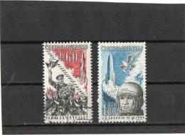 TCHECOSLOVAQUIE   1961  Poste Aérienne  Y.T. N° 51  52  Oblitéré - Airmail