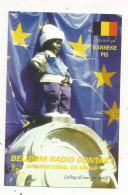 Cp , Carte QSL,  BRAVO ROMEO CHARLIE, International DX  Group Belgium, Manneke Pis, 2 Scans - Radio Amateur