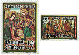 46154 MNH ANDORRA. Admón Española 1980 NAVIDAD - Oblitérés