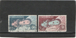 TCHECOSLOVAQUIE   1963  Poste Aérienne  Y.T. N° 59  60  Oblitéré - Luftpost