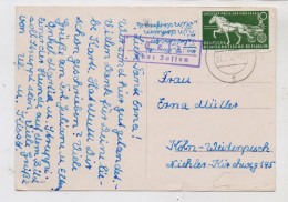 0-1606 MITTENWALDE - TELZ, Postgeschichte, Landpoststempel "Telz über Zossen", 1953,  Einriss Am Unterrand - Mittenwalde