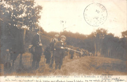 78-RAMBOUILLET- CARTE-PHOTO- LES JOURNEES ITALIENNES 14/18 OCTOBRE 1903- CHASSE DE RAMBOUILLET LE TIRE DU ROI - Rambouillet