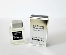 Miniatures De Parfum EGOISTE PLATINUM Pour HOMME De  CHANEL   EDT   4 Ml   + BOITE - Miniatures Men's Fragrances (in Box)