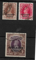INDIA - PATIALA 1938 - 1939 OFFICIALS ½a, 1a, 2R SG O63, O65, O67 FINE USED Cat £5.60 - Patiala