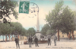 FRANCE - 83 - AUPS - Fontaine Et Place Du Cours - Carte Postale Ancienne - Aups