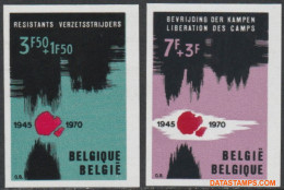 België 1970 - Mi:1598/1599, Yv:1539/1540, OBP:1539/1540, Stamp - □ - Patriotic Issue - 1961-1980