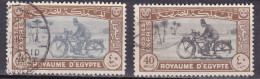 EG905 – EGYPTE – EGYPT – EXPRESS – 1944 – MOTORCYCLE POSTMAN – Y&T # 4(x2) USED 12 € - Used Stamps