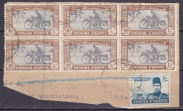 EG907 – EGYPTE – EGYPT – EXPRESS – 1944 – MOTORCYCLE POSTMAN – Y&T # 4(x6) USED 36 € - Used Stamps
