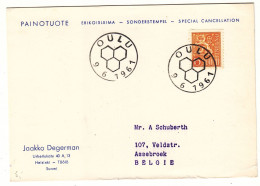 Finlande - Carte Postale De 1961 - Oblit Oulu - Lions - - Covers & Documents