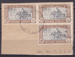 EG908 – EGYPTE – EGYPT – EXPRESS – 1944 – MOTORCYCLE POSTMAN – Y&T # 4(x3) USED 18 € - Gebruikt